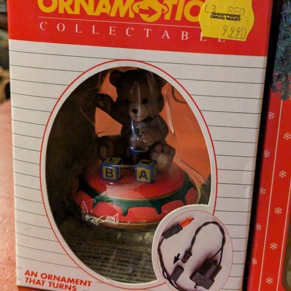 Vintage 80s Noma Collectable Ornamotion Merry Christmas Ornaments - Picture 8 of 8